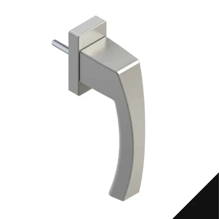 Beperkt Aanbod Manovra Asia 03963 Giesse per anta e ribalta NP Supra, profilo CU, lunghezza quadro 5x28,6 mm, Alluminio e Zama finitura Nero