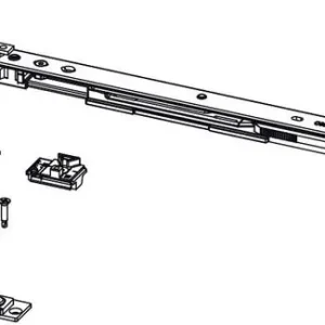 Beste Prijs Kit cerniera braccio Chic 3D 100 Giesse per anta a ribalta Sinistra, profilo CU, larghezza 600-1500 mm, portata 100 Kg, Acciaio e Zama finitura Silver