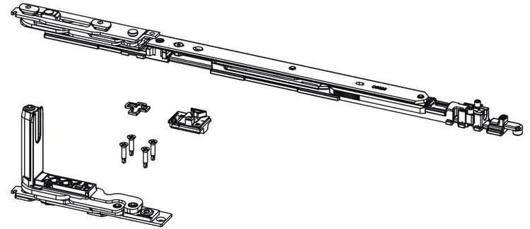 Beste Prijs Kit cerniera braccio Chic 3D 100 Giesse per anta a ribalta Sinistra, profilo CU, larghezza 600-1500 mm, portata 100 Kg, Acciaio e Zama finitura Silver
