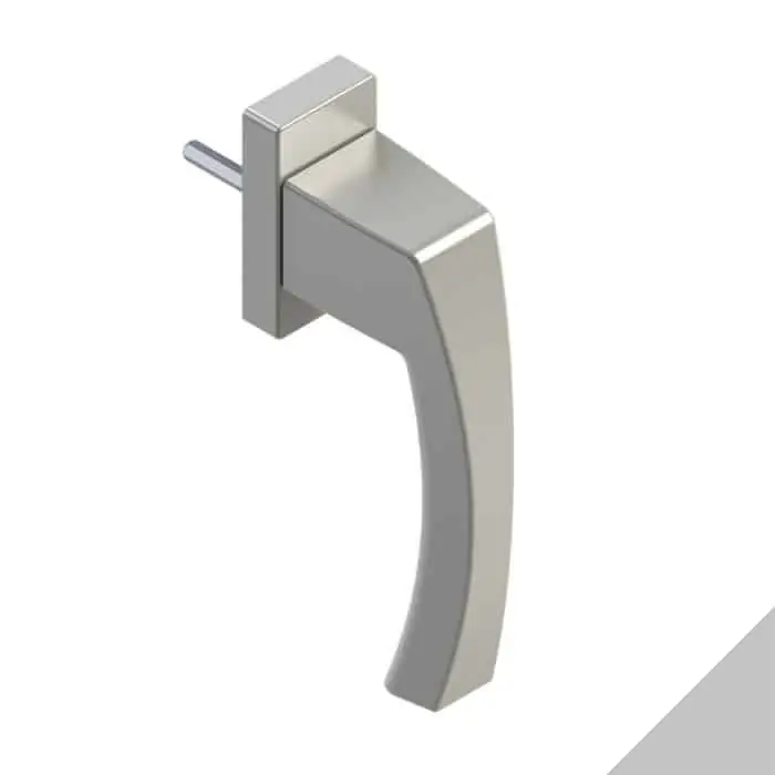 Betrouwbaar Manovra Asia 03963 Giesse per anta e ribalta NP Supra, profilo CU, lunghezza quadro 5x28,6 mm, Alluminio e Zama finitura Argento