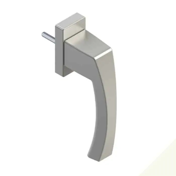 Manovra Asia 03963 Giesse per anta e ribalta NP Supra, profilo CU, lunghezza quadro 5x28,6 mm, Alluminio e Zama finitura Bianco Betrouwbaar
