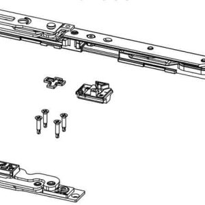 Kit cerniera braccio Chic 3D 100 Giesse per anta a ribalta Sinistra, profilo CU, larghezza 470-700 mm, portata 100 Kg, Acciaio e Zama finitura Silver Hete Deal