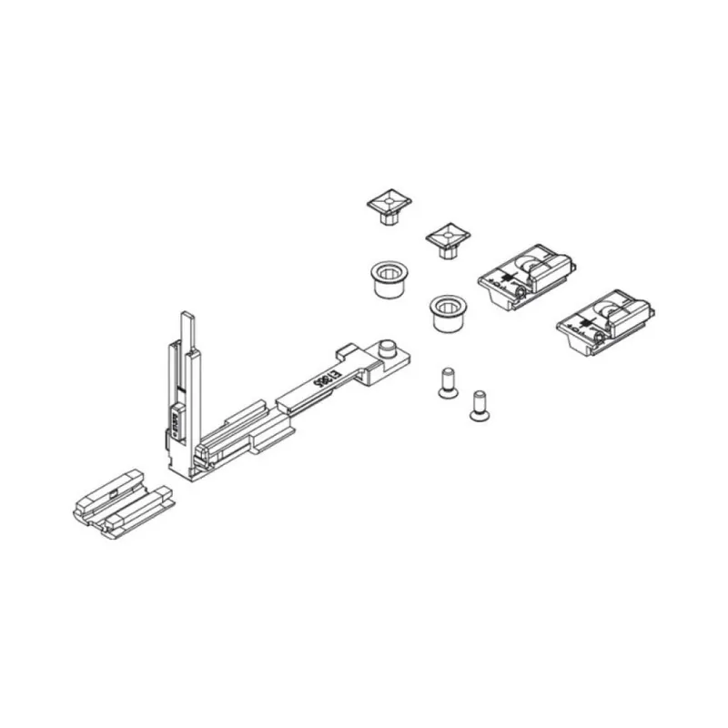 Kit chiusura supplementare 04770K Giesse per anta e ribalta, profilo CU, registrabile, materiale Acciaio e Zama finitura Silver Seizoensaanbieding