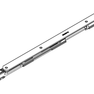 Braccio Futura 3D 130 Giesse per anta a ribalta, profilo CU, manovra Logica, larghezza 701-1800 mm, Acciaio e Zama finitura Silver Koopje