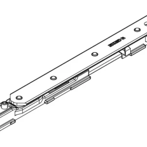 Braccio Futura 3D 130 Giesse per anta a ribalta, profilo CU, manovra Logica, larghezza 390-700 mm, Acciaio e Zama finitura Silver Express Levering