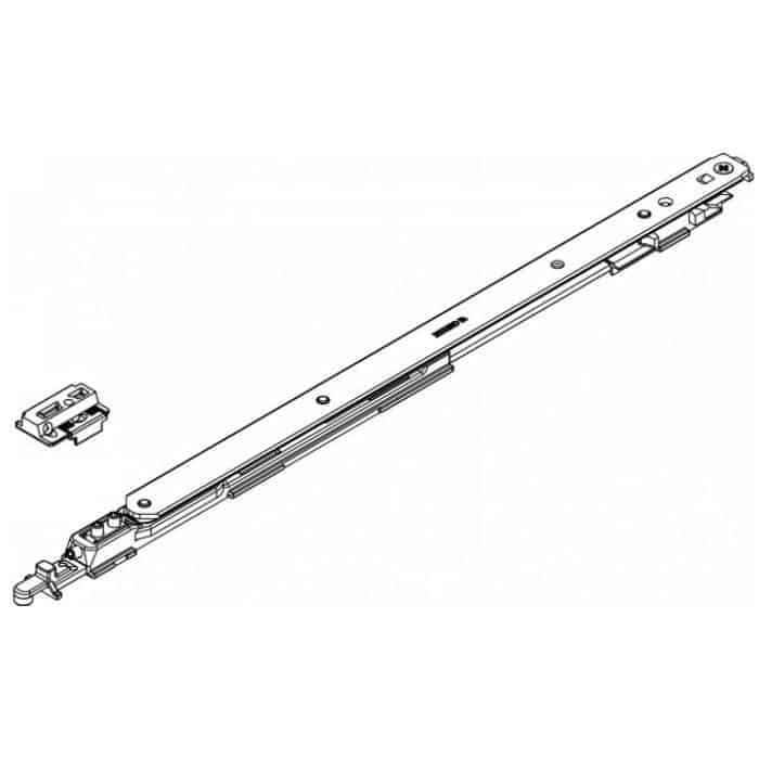 Hete Deal Braccio Futura 3D 130 Giesse per anta a ribalta, profilo CU, larghezza 701-1800 mm, Acciaio e Zama finitura Silver
