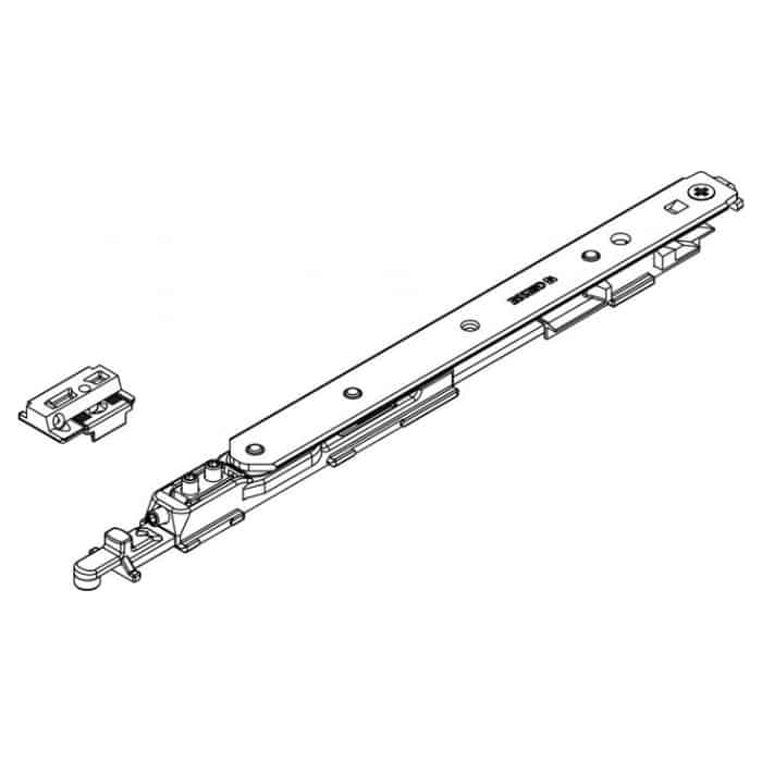 Exclusieve Aanbieding Braccio Futura 3D 130 Giesse per anta a ribalta, profilo CU, larghezza 410-700 mm, Acciaio e Zama finitura Silver