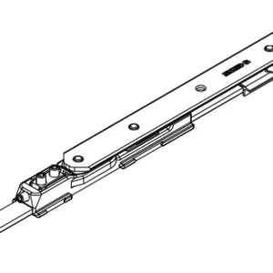 Braccio Futura 3D 130 Giesse per anta a ribalta, profilo CU, larghezza 350-410 mm, Acciaio e Zama finitura Silver Premium