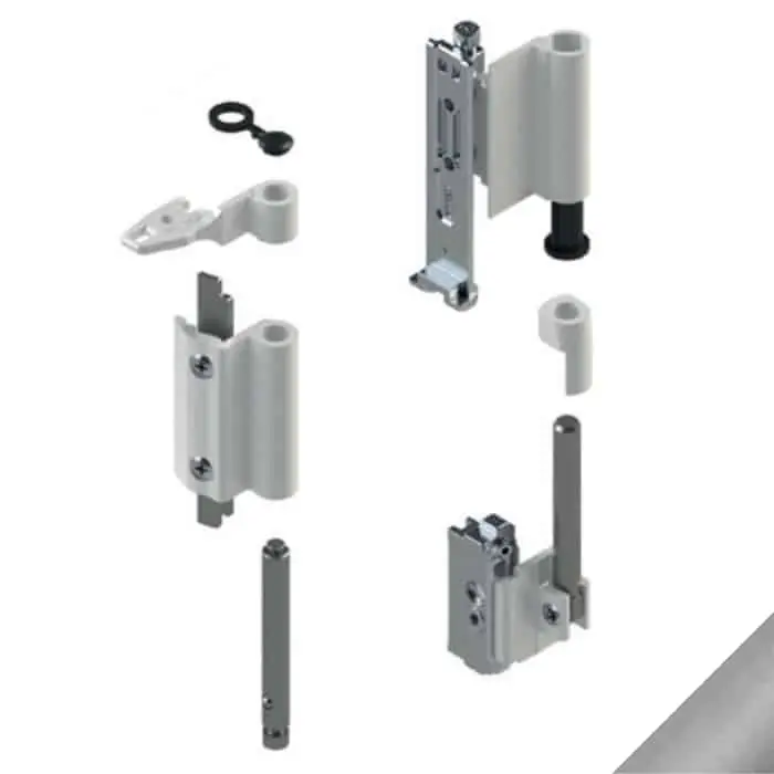 Flitsaanbieding Kit Cerniere Futura 3D 130 04711 Giesse per anta ribalta, profilo CU, Alluminio e Zama finitura Cromo Satinato