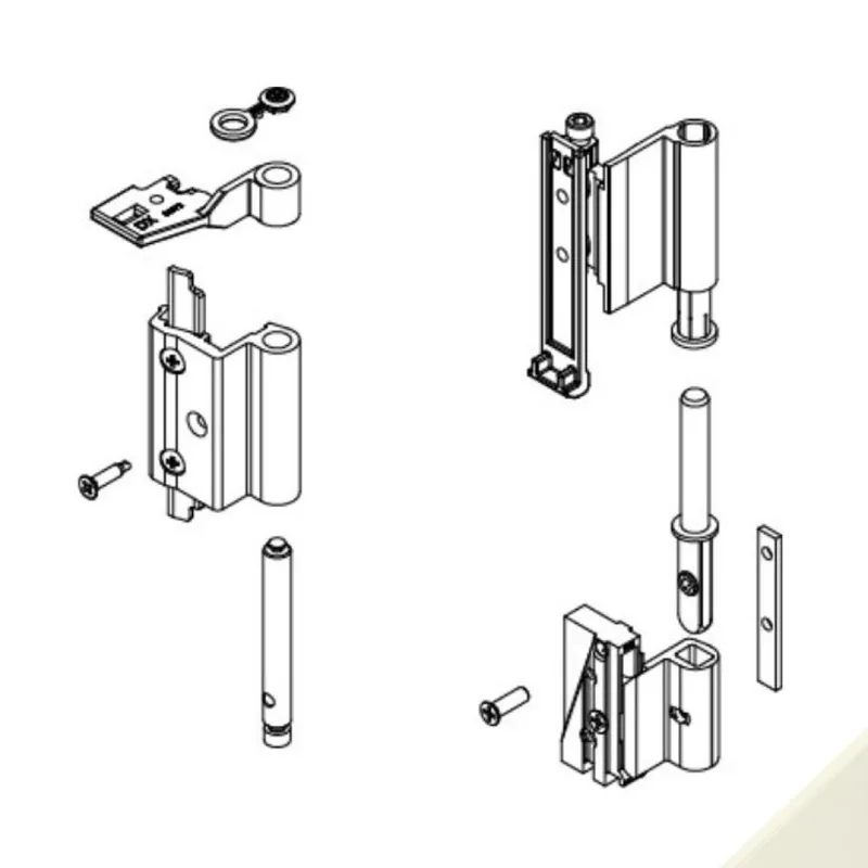 Kit Cerniere Futura 3D 110 04721 Giesse per anta a ribalta, profilo Erre 40, Alluminio e Zama finitura Crema Dagaanbieding