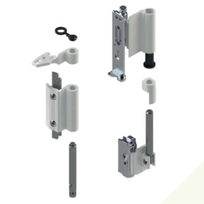 Kit Cerniere Futura 3D 130 04711 Giesse per anta ribalta, profilo CU, Alluminio e Zama finitura Bianco Bestseller