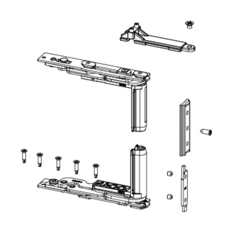 Kit cerniera Chic 3D 130 Giesse per anta a battente Destra, profilo CU, portata 130 Kg, Acciaio e Zama finitura Silver Veilige Betaling
