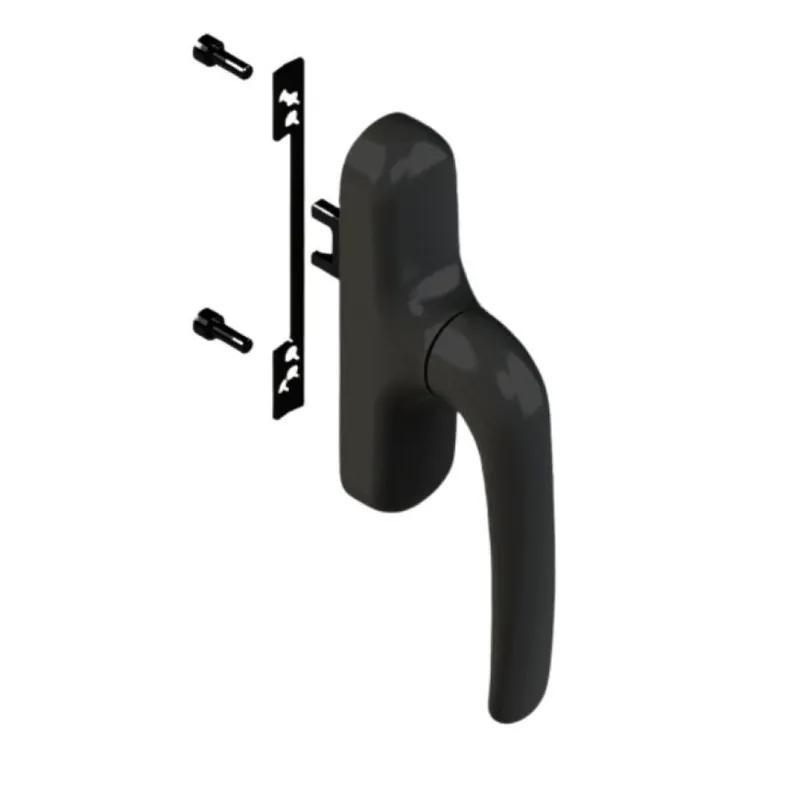 Cremonese Prima 01038 Giesse per anta e ribalta, microventilazione, rotazione 180 gradi, Alluminio e Zama finitura Nero Alleen Vandaag