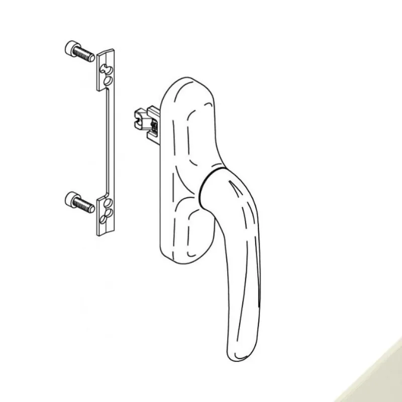 Cremonese Prima 01038 Giesse per anta e ribalta, microventilazione, rotazione 180 gradi, Alluminio e Zama finitura Perla Koop Vandaag