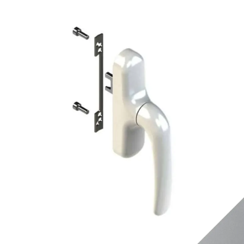 Cremonese Prima Key Capture 01149 Giesse per anta e ribalta, con chiave, monodirezionale, rotazione 180 gradi, Alluminio finitura Argento Finale Uitverkoop