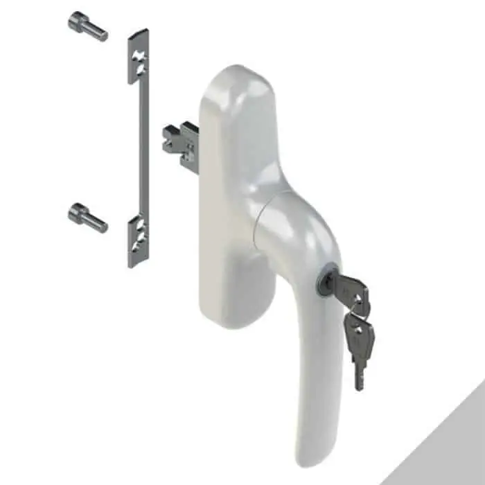 Dagaanbieding Cremonese Prima Key 01191 Giesse per anta e ribalta, con chiave, microventilazione, rotazione 180 gradi, Alluminio finitura Argento