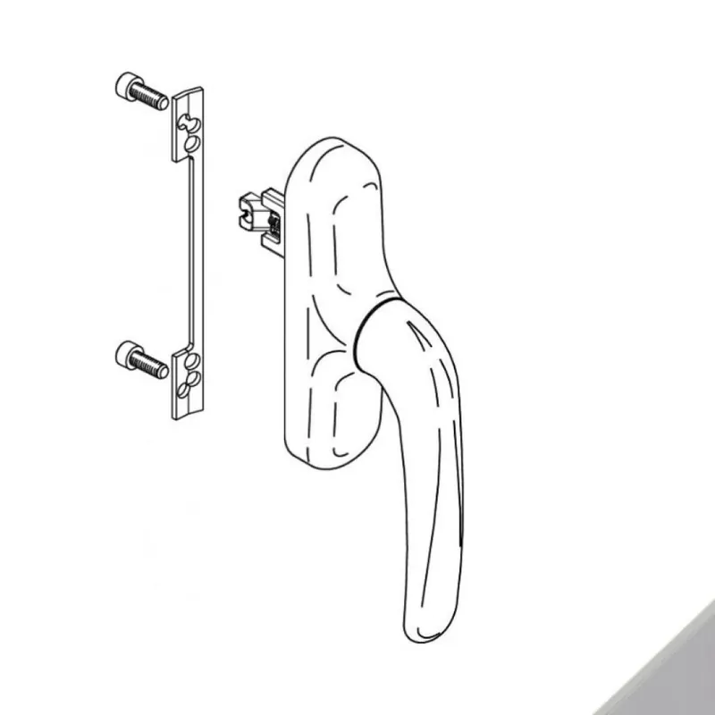 Flitsaanbieding Cremonese Prima 900 01039 Giesse per anta e ribalta, microventilazione, rotazione 180 gradi, Alluminio e Zama finitura Argento