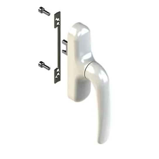 Cremonese Prima 900 01039 Giesse per anta e ribalta, microventilazione, rotazione 180 gradi, Alluminio e Zama finitura Bianco Opaco Express Levering