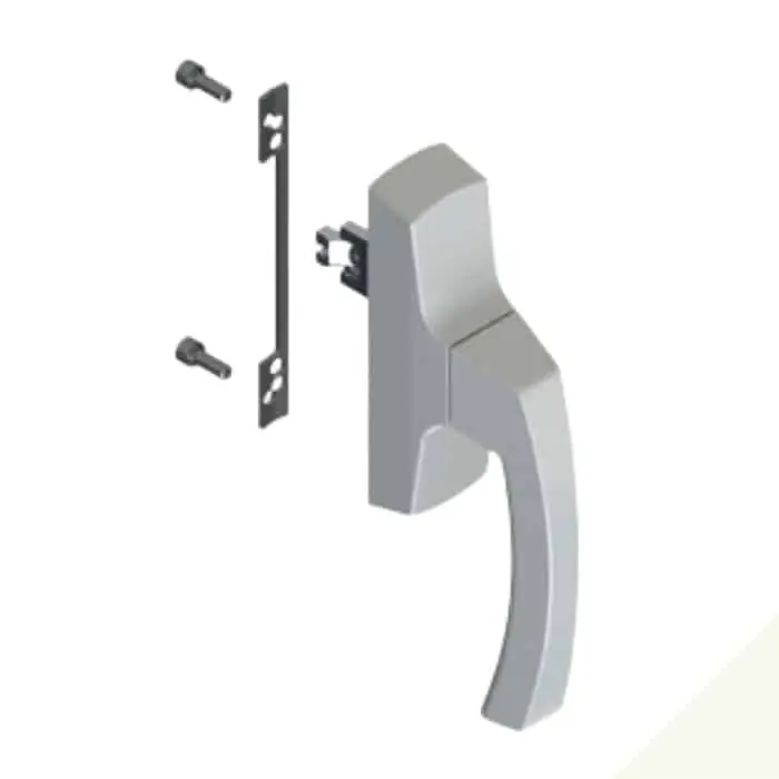 Koopje Cremonese Asia 01084 Giesse per anta e ribalta, microventilazione, rotazione 180 gradi, Alluminio e Zama finitura Bianco