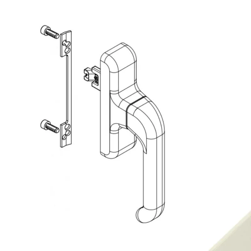 Cremonese Euro 900 01094 Giesse per anta e ribalta, microventilazione, rotazione 180 gradi, Alluminio e Zama finitura Perla Alleen Vandaag