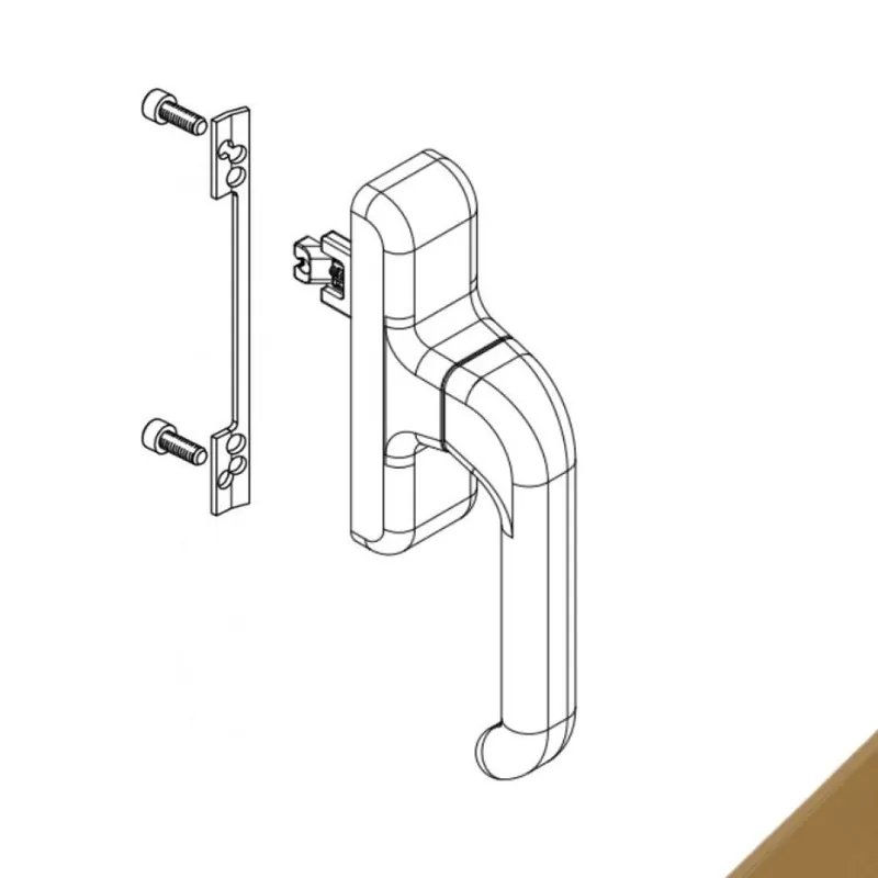 Nieuw Cremonese Euro 900 01094 Giesse per anta e ribalta, microventilazione, rotazione 180 gradi, Alluminio e Zama finitura Bronzo