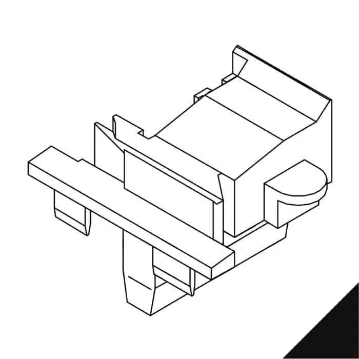 Exclusieve Aanbieding Coppia Tappi 02349 Giesse, per finestra due ante profilo R40, chiudi battuta centrale, finitura Nero