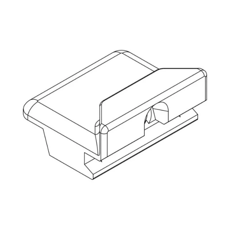Op = Op Incontro 01345 Giesse per nottolino registrabile 04030, profilo Erre 40, dimensione 24x14 mm, Zama finitura Silver