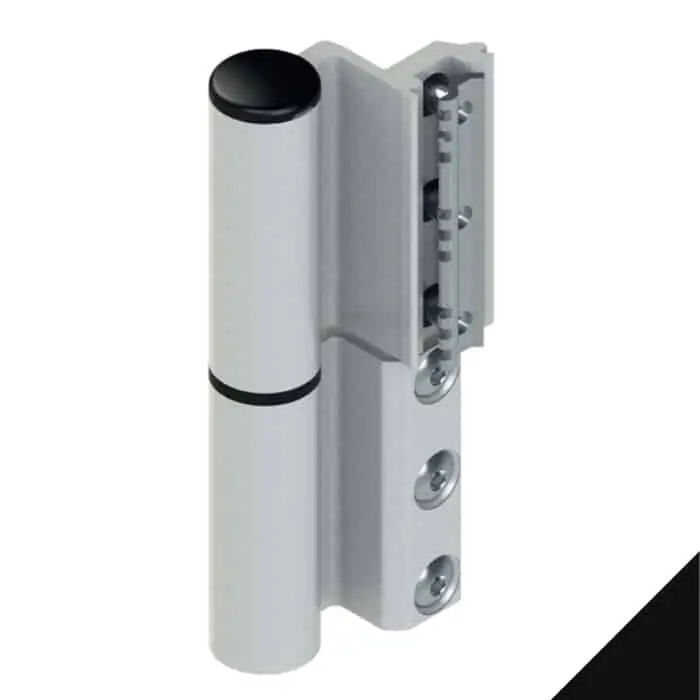 Cerniera Celera 00681 Giesse per serramento, profilo CU, registrabile, altezza 135,5 mm, portata 100-120 Kg, Alluminio finitura Nero Hete Deal