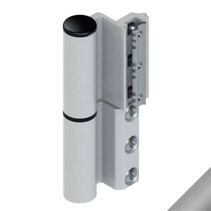 Cerniera Celera 00681 Giesse per serramento, profilo CU, registrabile, altezza 135,5 mm, portata 100-120 Kg, Alluminio finitura Cromo Satinato Bestseller