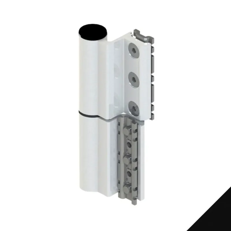 Cerniera Flash XL 00536V Giesse per serramento, profilo CU-NC, registrabile, altezza 130 mm, portata 100-120 Kg, Alluminio finitura Nero Laatste Versie
