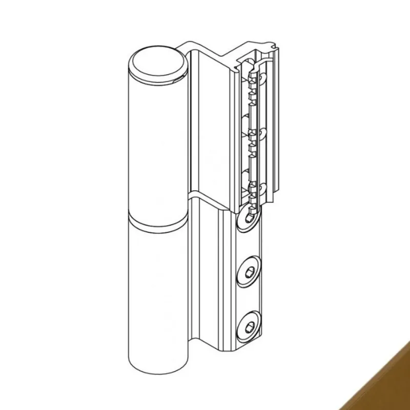 Goedkoop Cerniera Celera 00682 Giesse per serramento, profilo Erre 40, registrabile, altezza 135,5 mm, portata 100-120 Kg, Alluminio finitura Euro Bronzo
