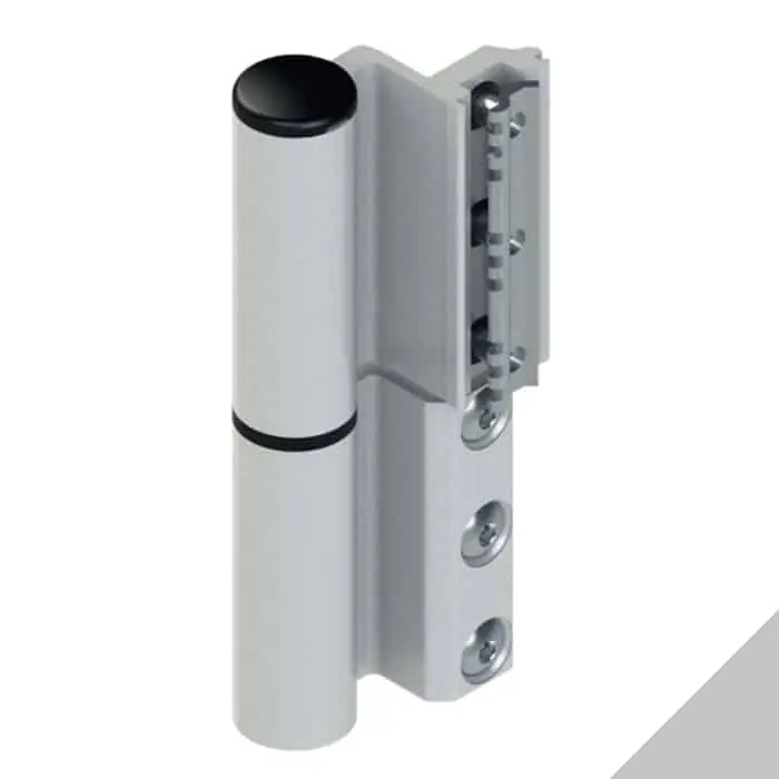 Cerniera Celera 00681 Giesse per serramento, profilo CU, registrabile, altezza 135,5 mm, portata 100-120 Kg, Alluminio finitura Argento Finale Uitverkoop