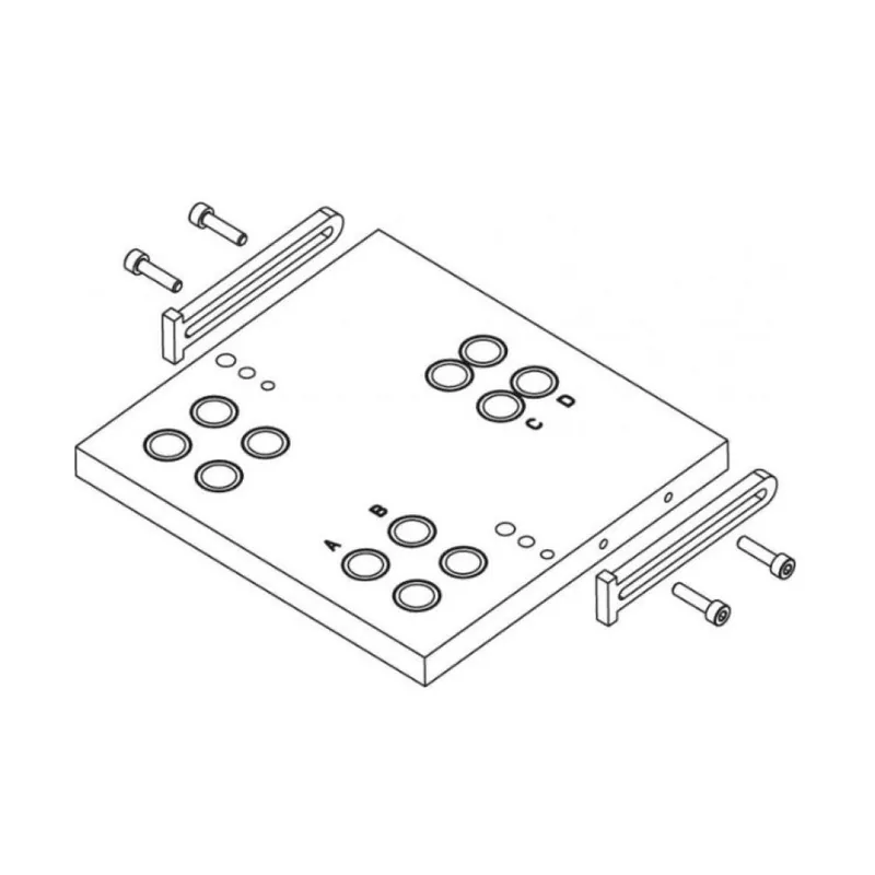 Dima lavorazione Domina 05052 Giesse per cerniera a 2 e 3 ali, interasse 70,5-92 mm, materiale Alluminio Flitsaanbieding