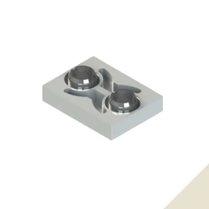 Gratis Retour Gradino Domina 05195 Giesse per cerniera porta, gradino con boccole, spessore 7 mm, Alluminio finitura Perla