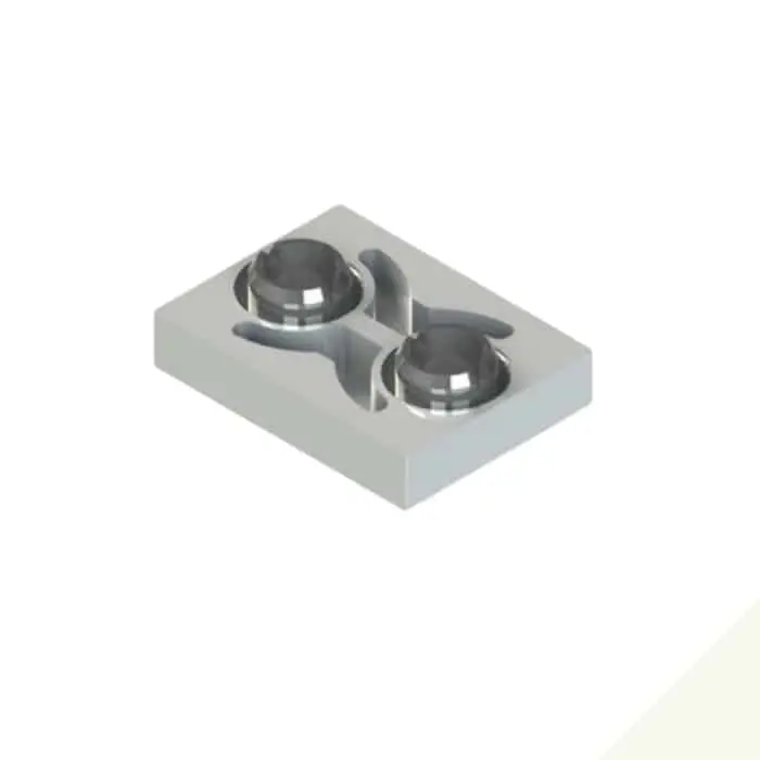 Speciale Aanbieding Gradino Domina 05195 Giesse per cerniera porta, gradino con boccole, spessore 7 mm, Alluminio finitura Bianco