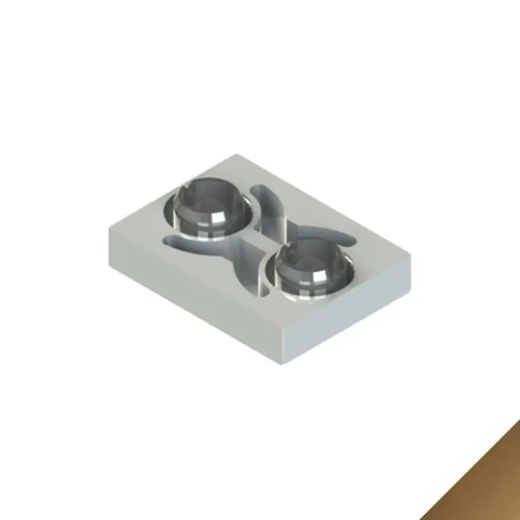 Gradino Domina 05196 Giesse per cerniera porta, gradino con boccole, spessore 8 mm, Alluminio finitura Bronzo Lage Prijs